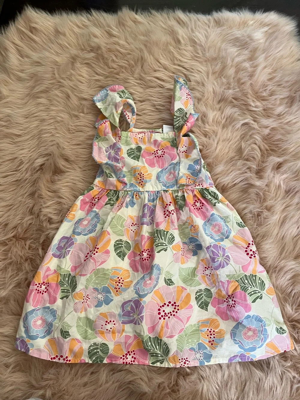 Baby GAP Pink Floral Smocked poplin Dress | Size 4T